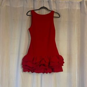 FashionNova Elegant Red Ruffle Women’s Mini Dress